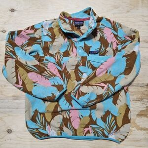 Patagonia Women's Lightweight Synchilla Snap-T Pullover Feather Dance Size L